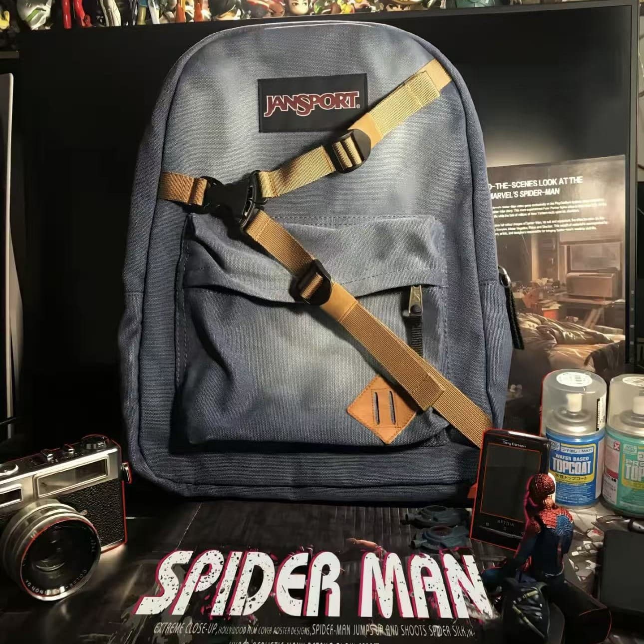jansport cross-border backpack Garfield The Amazing Spider-Man same style backpack male Jasper University primary and secondary school student book