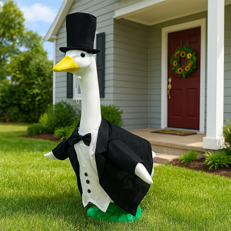 Porch Goose Costume Wedding Suit Gift Cross-border Halloween Holiday Yard Decoration Amazon Outdoor Light Luxury Style