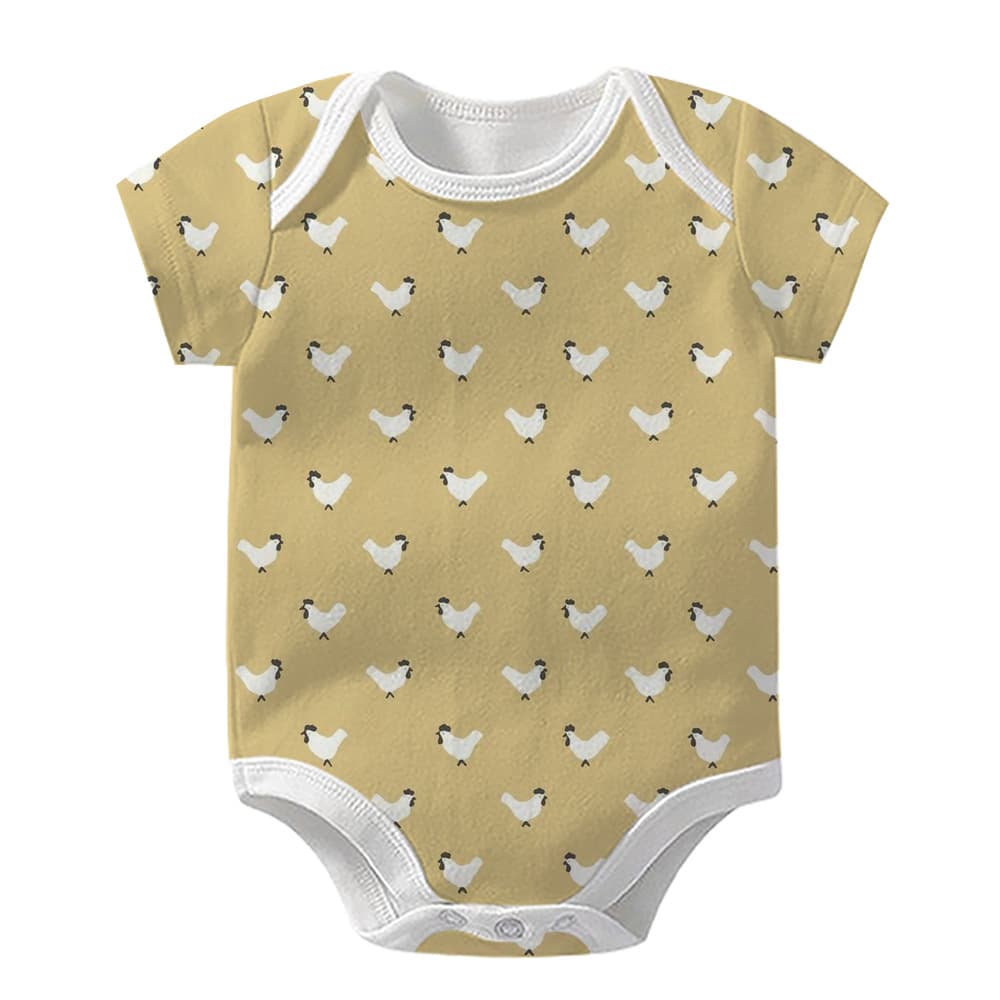 New Cross-Border Baby Bodysuit Infant Triangle Romper Digital Print Short Sleeve Boys Girls Crawling Clothes