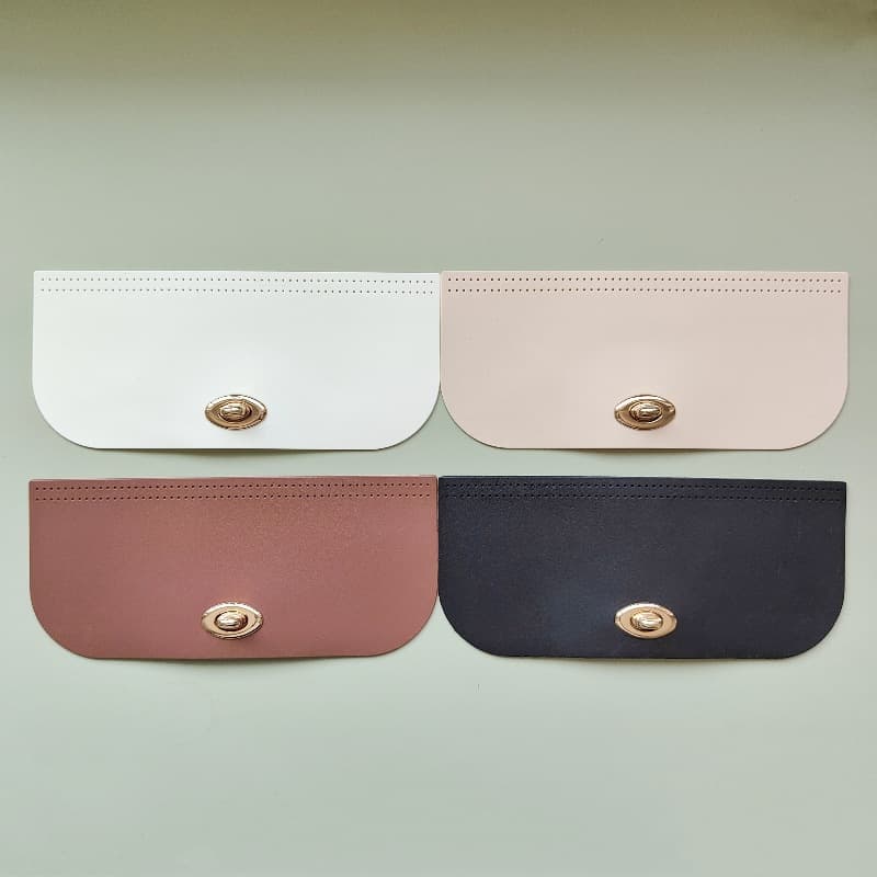 DIY Craft Kit Soft Plastic Snap Button Faux Leather Bag Clasp Folding Snap Hand Sewn Crochet Bag Accessory