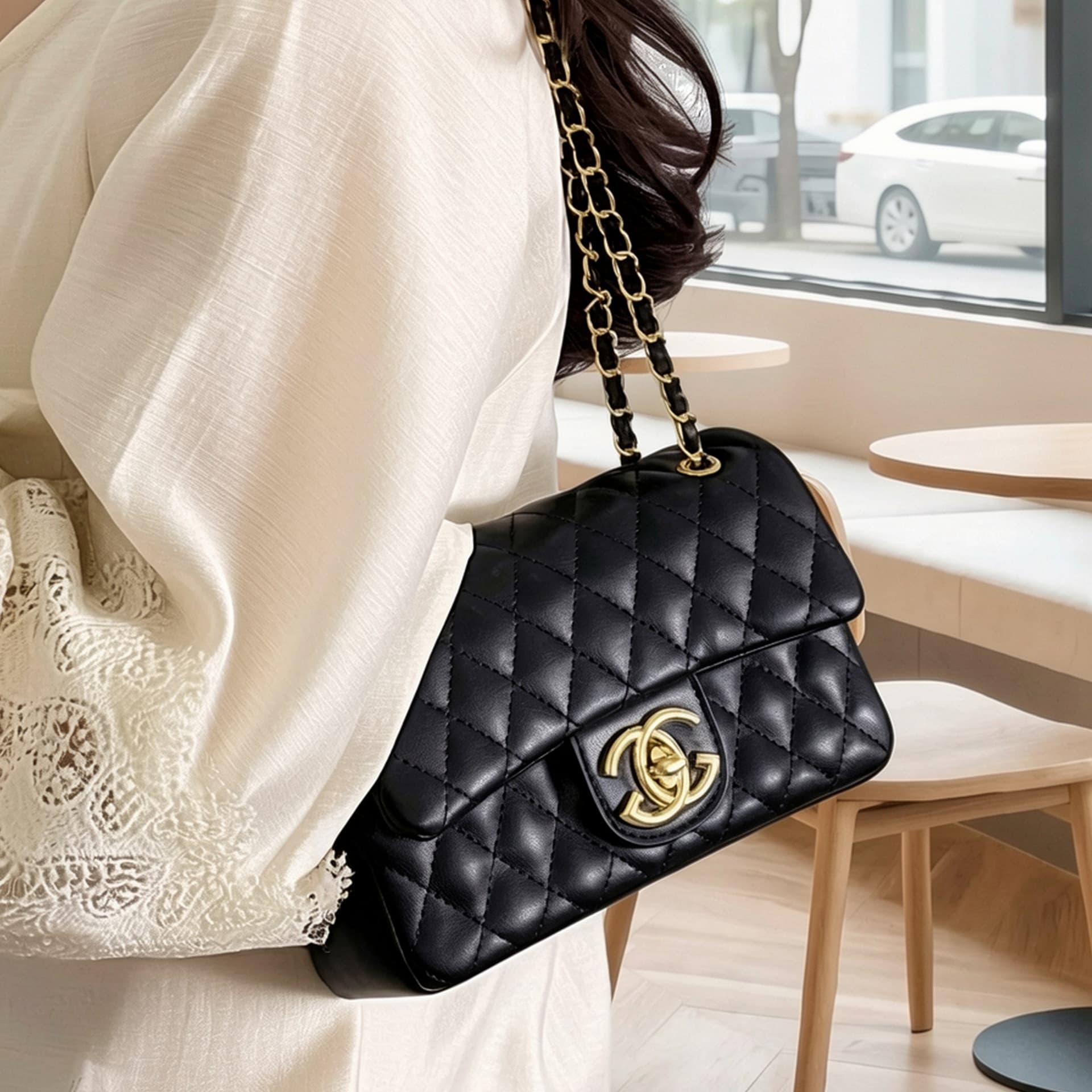 Chanel Style Quilted Chain Bag for Women New Cross-Border Trendy Underarm Small Square Bag Commuter Shoulder Crossbody Bag