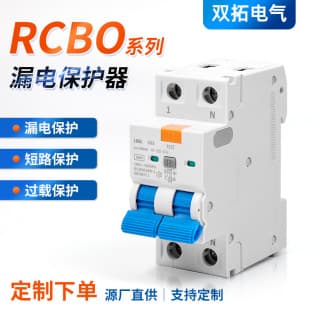 Electronic Residual Current Circuit Breaker 2P 4P RCBO with CE Certification Integrated Leakage Protector