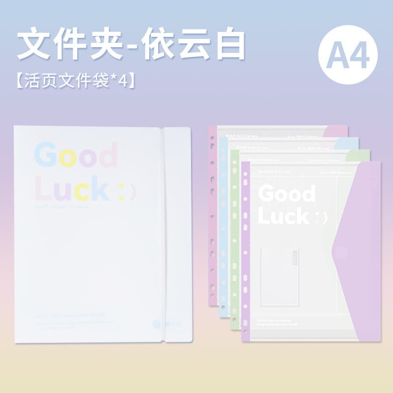 Best-selling Cross-border Binder Folder, Stylish A4 Clear Insert Pockets, Document and Exam Paper Organizer Storage Bag