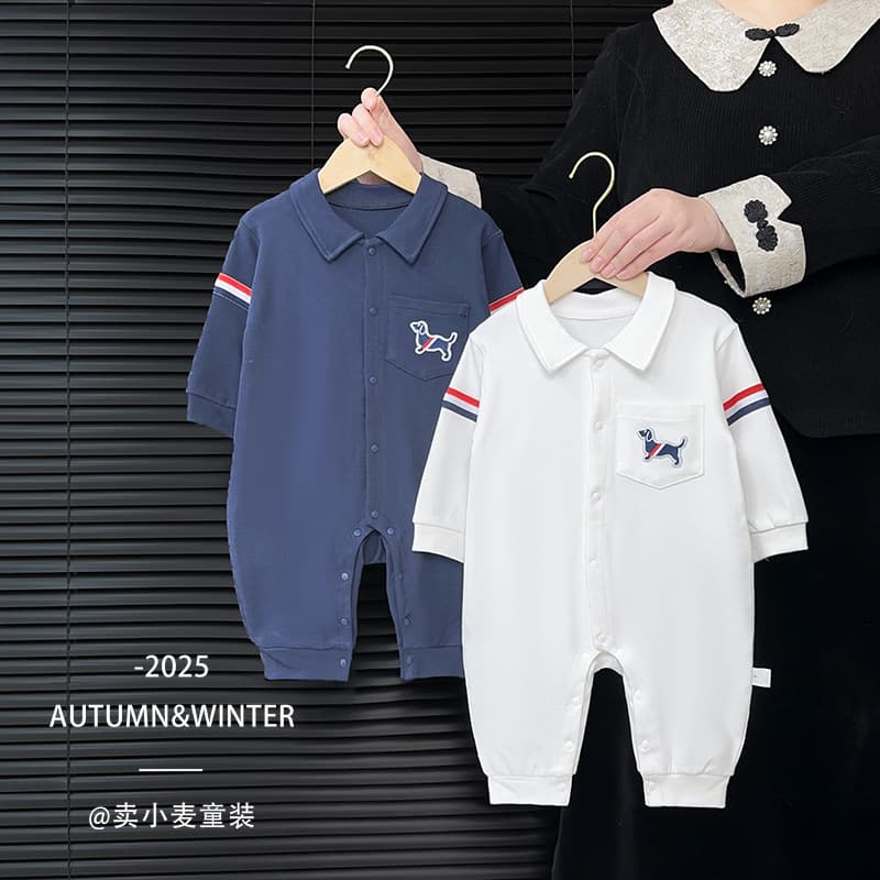British Style Baby Romper Outfit Newborn Clothes Spring Autumn Outfit Full Month Hundred Days Baby Clothes Cotton Long Sleeve