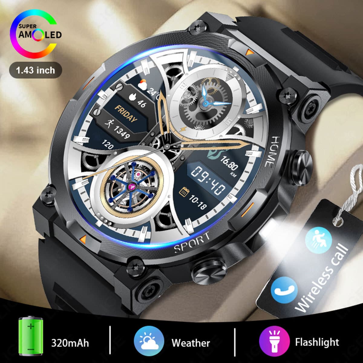 LIGE / New Cross-Border W10 Smart Watch Health Monitoring Multi-Function Pedometer Smart Bracelet Sports Watch