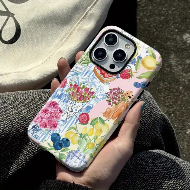 Independent Site Trendy Artistic Bouquet iPhone AIR Phone Case Wholesale Apple 16E Matte Protective Cover