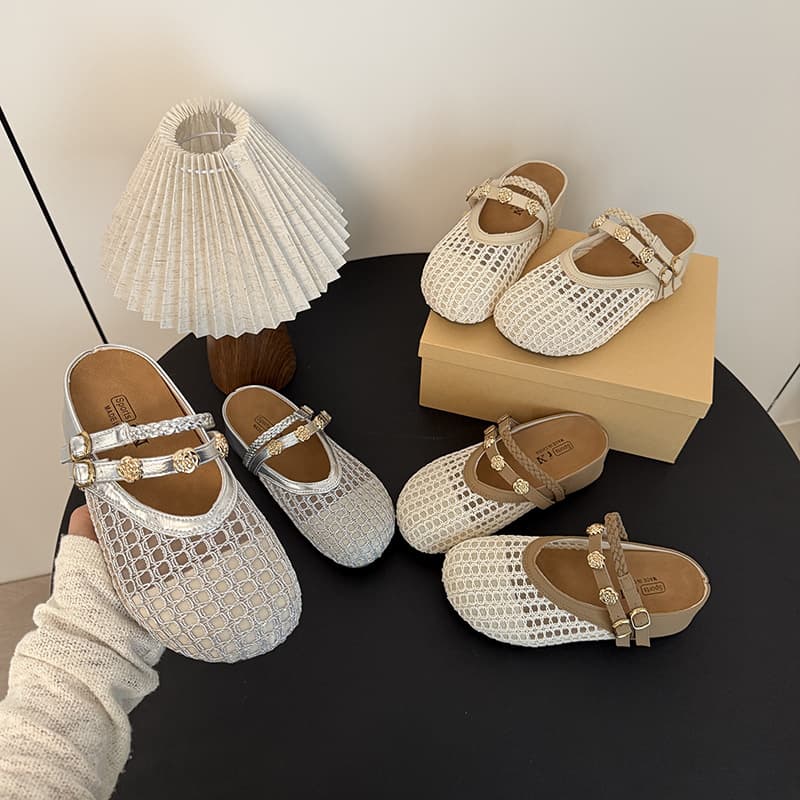 Women's Summer 2026 New Style Slip-On Slippers with Non-Slip Sole, Casual Platform, Soft Sole, Mesh Surface, Easy-To-Wear Lazy Shoes