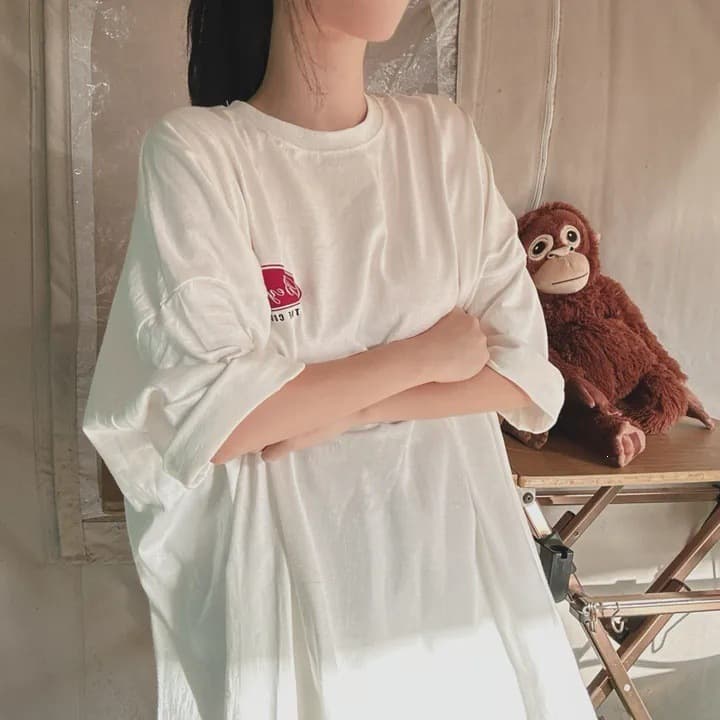 Cross-border wholesale Korean-style cotton short-sleeve T-shirt women's mid-length summer white loose Korean-style wholesale trendy brand mid-length 202