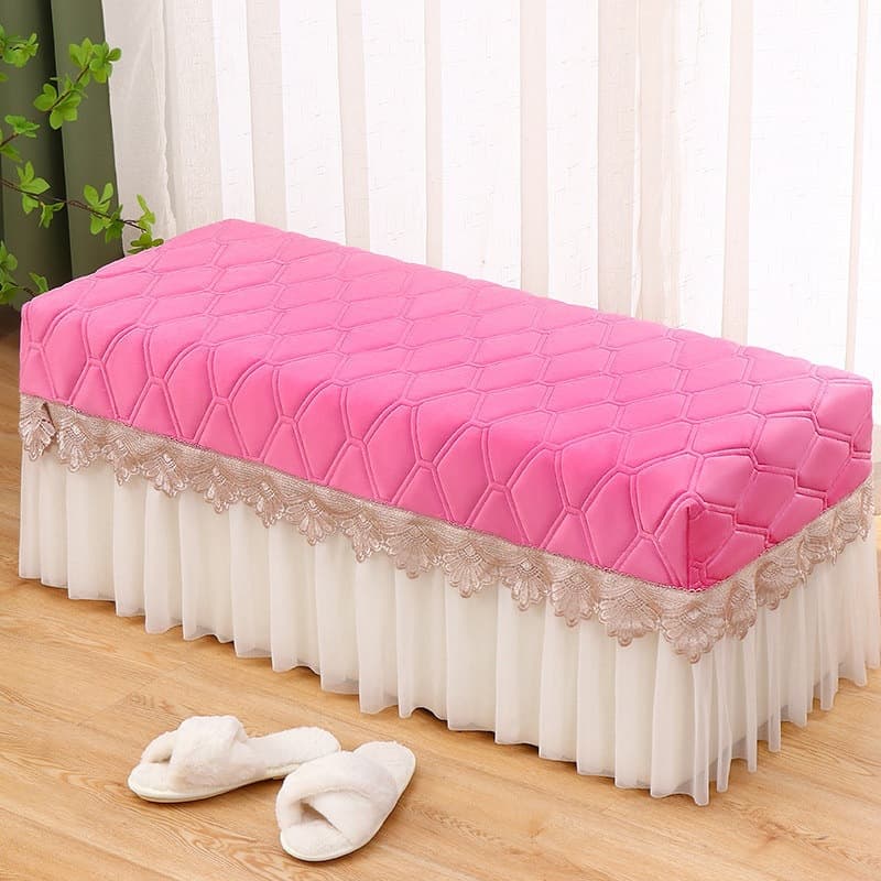 Piano stool seat cover rectangular makeup stool piano stool cover bedside stool cover storage stool cover long stool cover F^