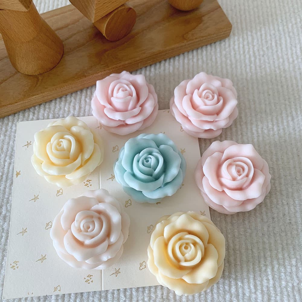 3D Large Rose Flower Silicone Mold for Aromatherapy Candles, Plaster Diffuser Stones, Handmade Soap, Cake Fondant Mold