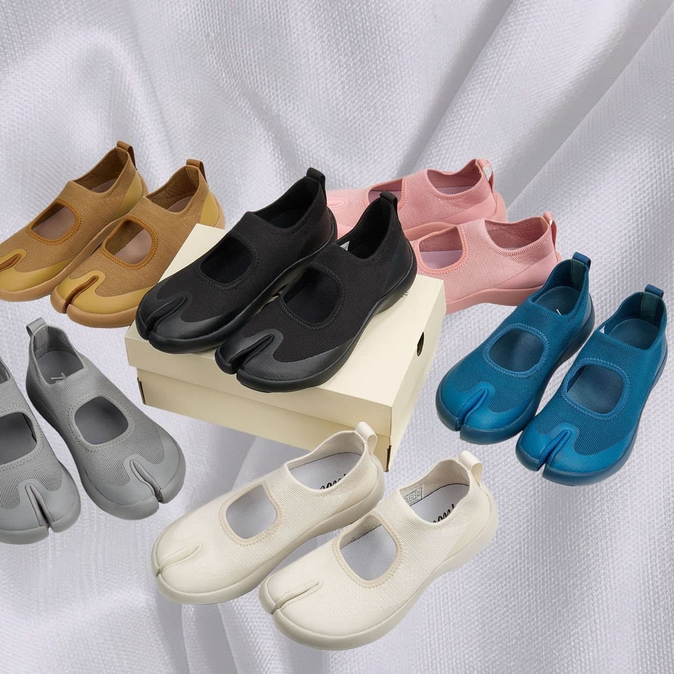 md Tabi Footwear Split-Toe Shoes Women's Mary Jane Single Shoes 2026 New Ballet Thick Sole Pig Hoof Shoes