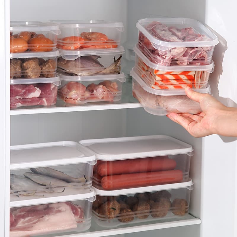 Food Storage Container Refrigerator Organizer Lunch Box Bento Box with Lid Freezer Meat Fruit Storage Box