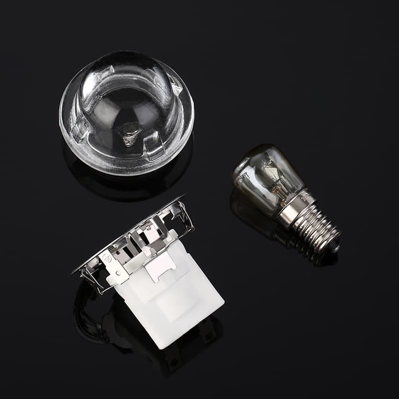 2505 Oven Lamp Holder with 25W Halogen Tungsten Bulb E14 High-Frequency Porcelain Oven Ceramic Lamp, Resistant to High Temperatures up to 300 Degrees