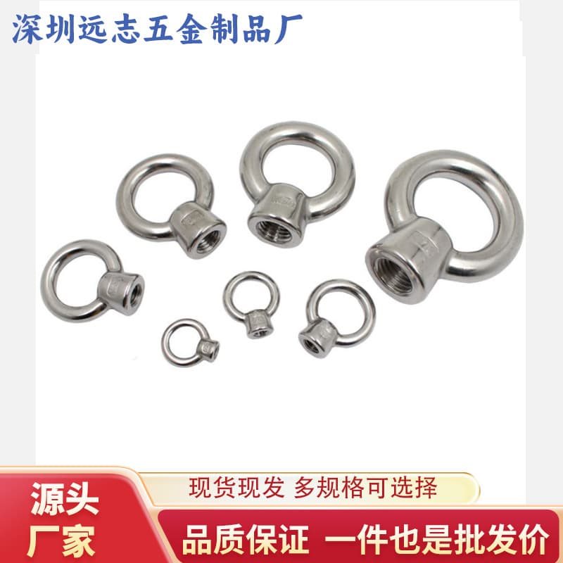 YZ Stainless Steel 304 316 Material German Standard Lifting Ring Nut Stainless Steel Lifting Nut Ring Nut