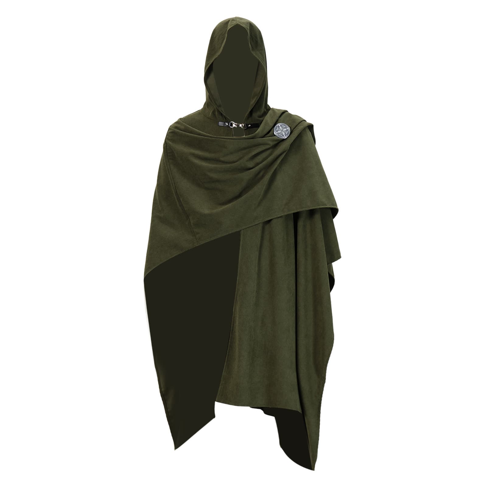 Medieval knight cloak cos suit retro hooded cloak with brooch Halloween cosplay costume
