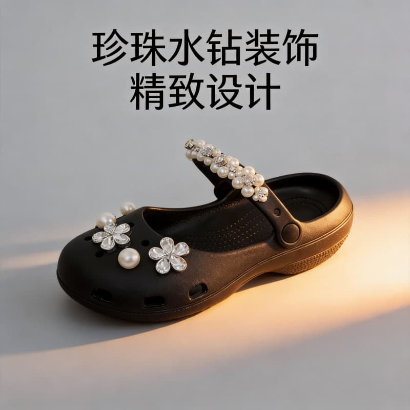 Pearl Mary Jane Shoes Ballet Flats Sandals Women's Hollow-Out Shoes Outdoor Flip Flops Beach Shoes Home Slippers for Women