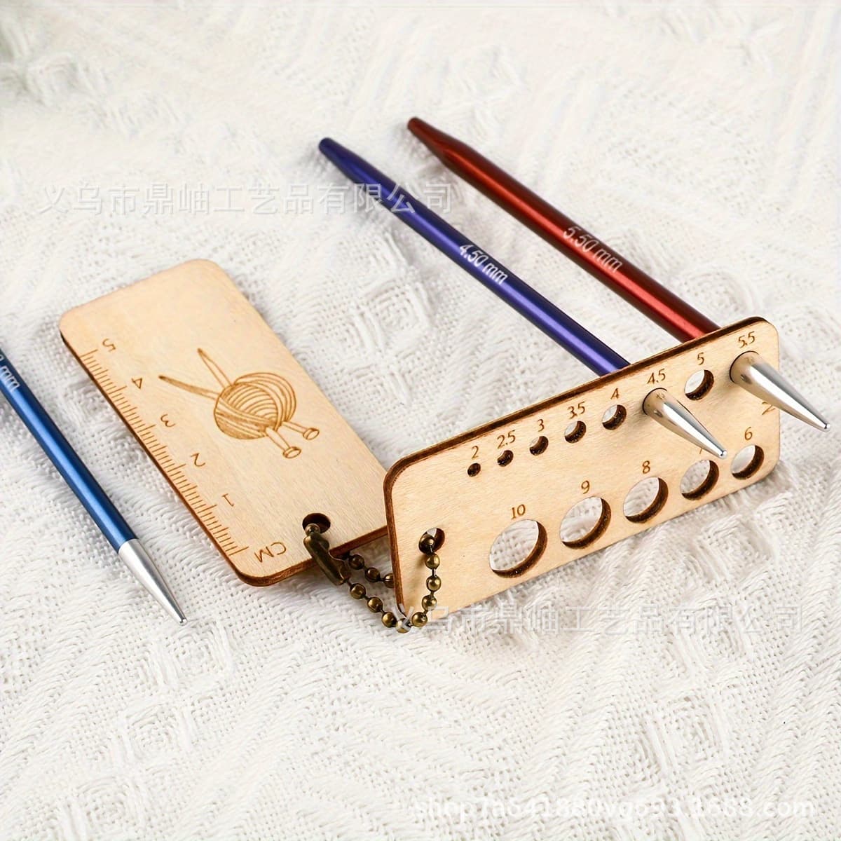 Wooden embroidery thread storage rack porous fixed woolen thread divider DIY sewing crafts stitch thread holder