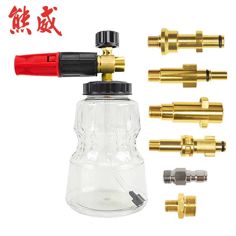 Adjustable PA foam spray bottle high pressure washer transparent large mouth bottle foam spray gun Snow Foam Cannon
