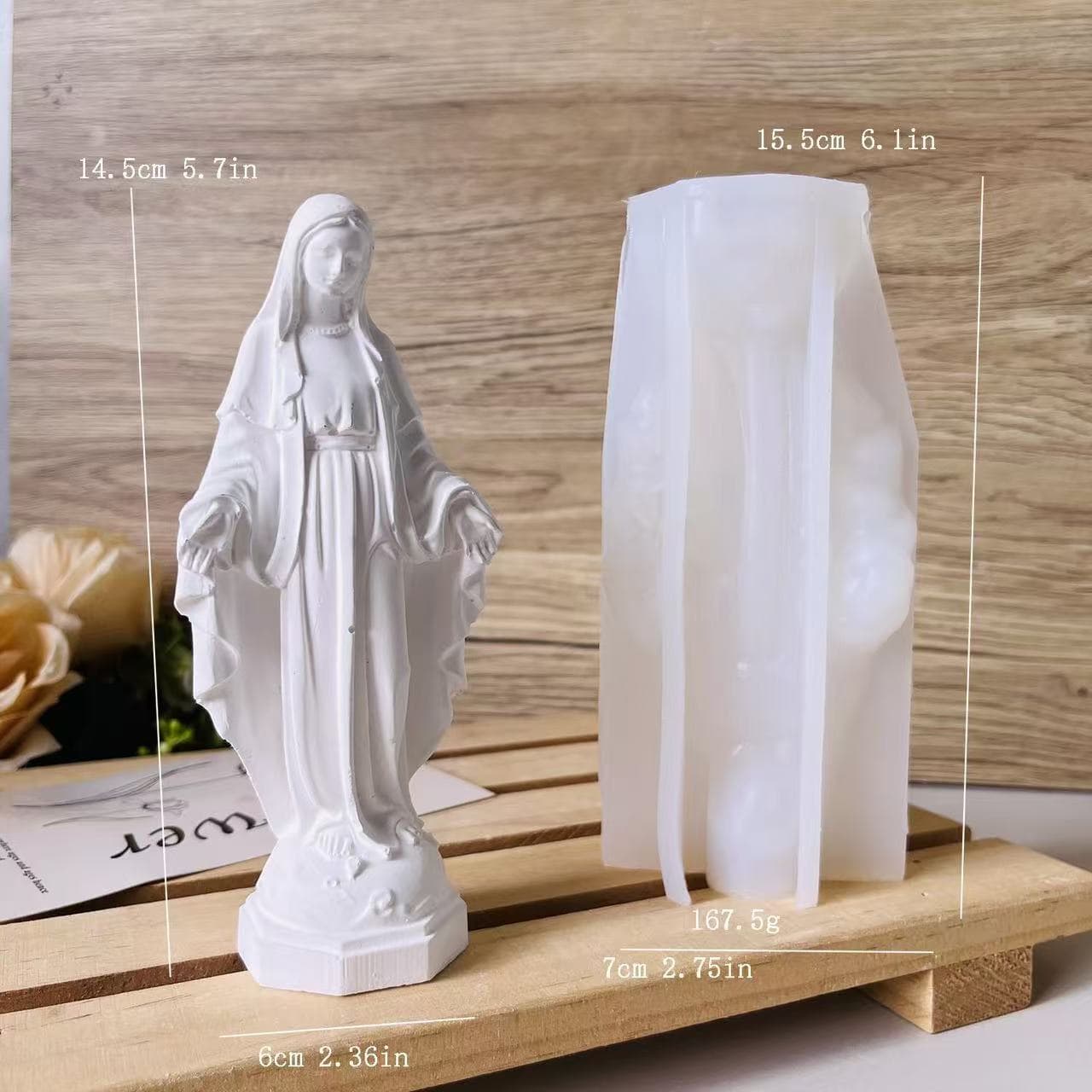 Holding Money Pot Female Angel Silicone Candle Mold Holding Flowers Saint Gypsum Mold Scented Candle Mold