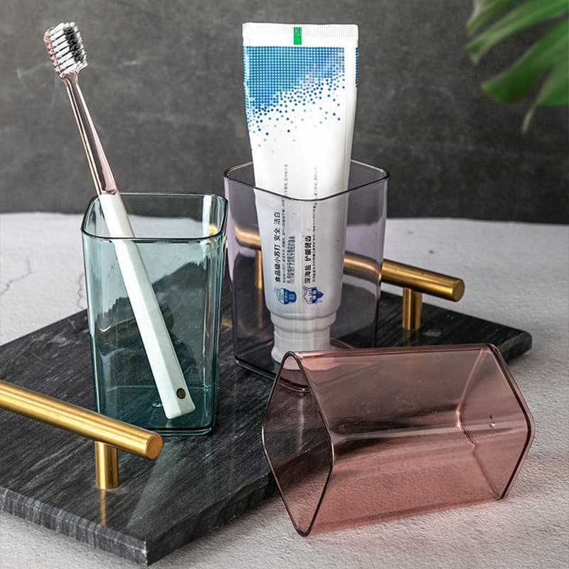 Japanese Style Mouthwash Cup, Creative Couple Toothbrushing Cup, Bathroom Plastic Transparent Cup, Cute Mouth Cup, Water Cup