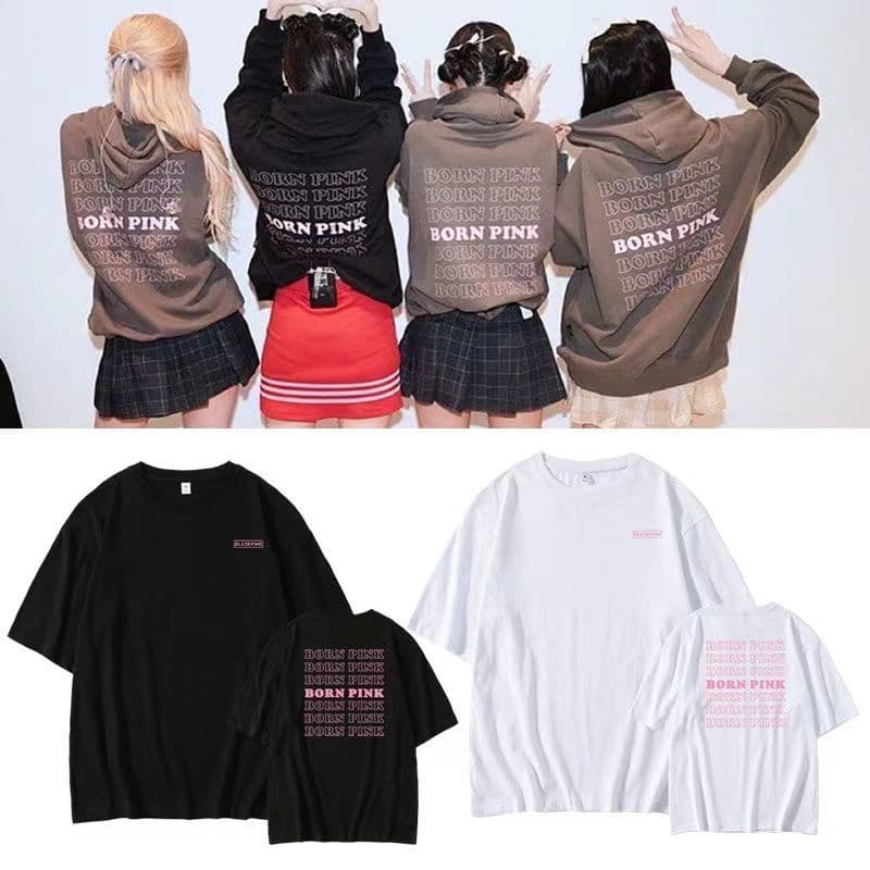 BLACKPINK World Tour Concert Merchandise Short Sleeve T-Shirt for Women, Lisa Park Chae-young Rose Same Style Jennie Clothing