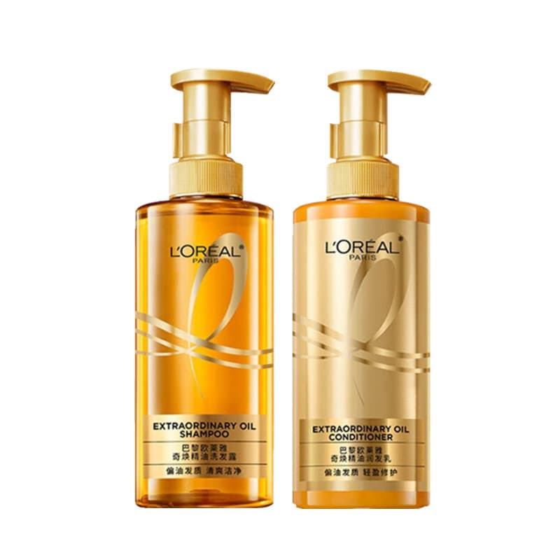 L'Oreal Extraordinary Oil Sleek Shampoo Lightweight Smooth Big Gold Bottle Shiny Shampoo 440ml Wholesale