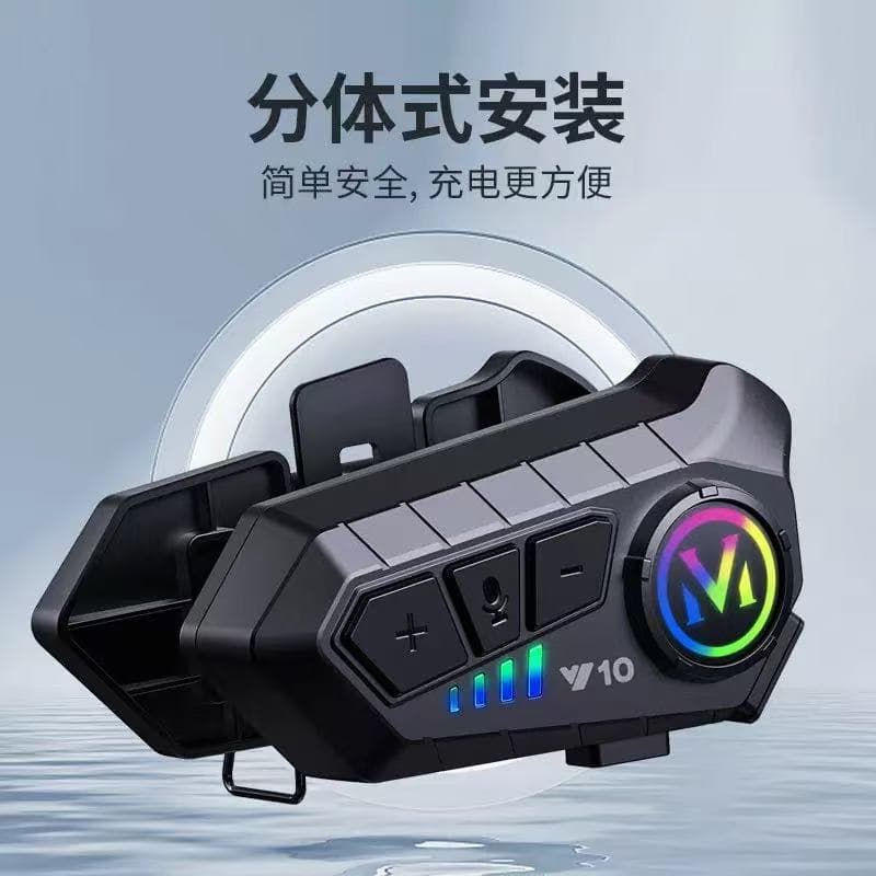 Wireless Bluetooth Earphones Long Battery Life Smart Voice Helmet Headsets Y10 Two-Way Radio Communication Soft Mic