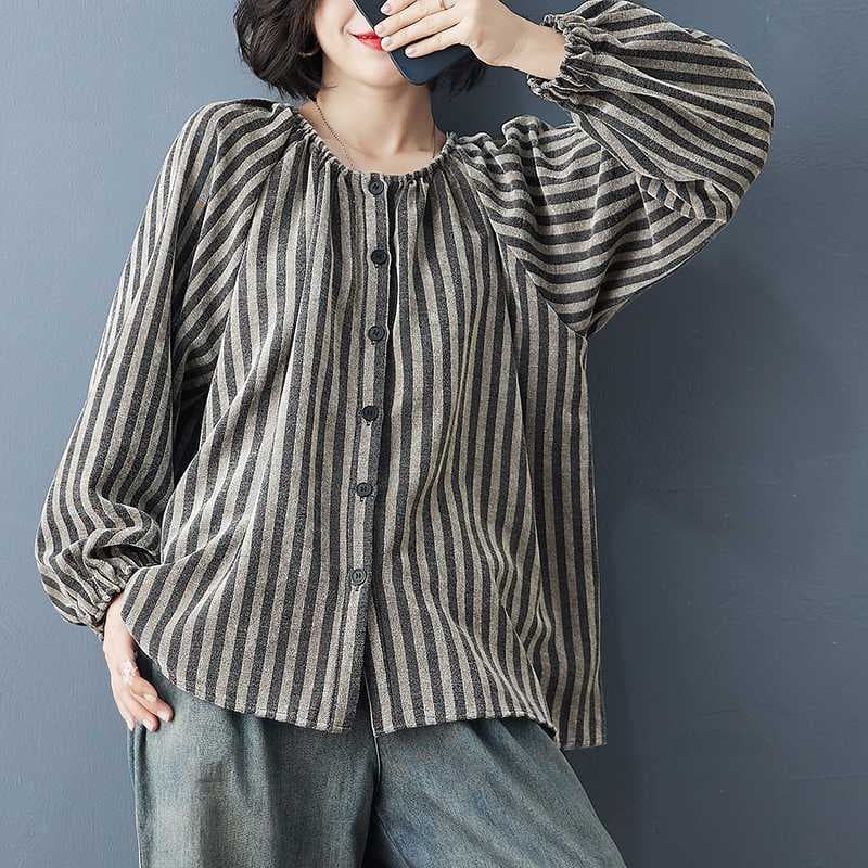 Real shot 2025 autumn/winter new fashionable versatile loose thick wood ear raglan sleeve cardigan shirt women's top