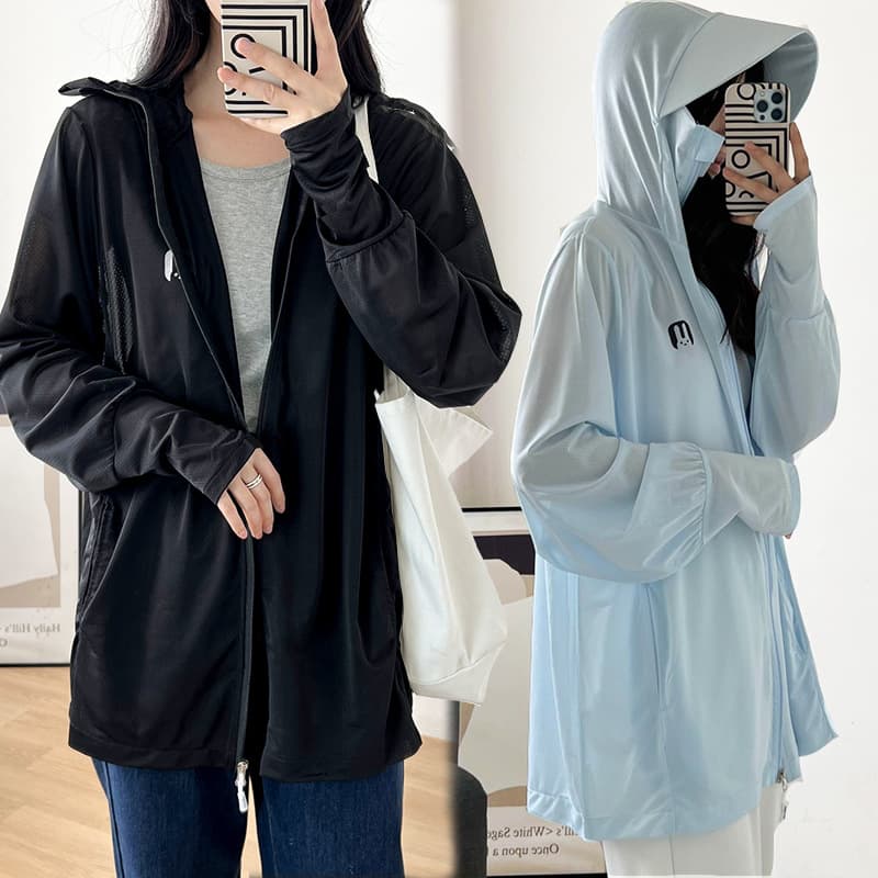 9028 Sunscreen Summer Thin Plus Size Women's Clothing, Breathable Ice Silk Jacket for 300 lbs