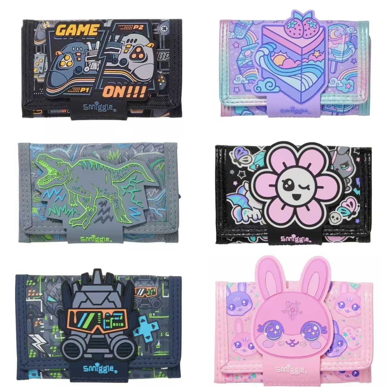 Australian Smiggle Wallet Kids Card Holder Key Pouch Coin Purse Foldable Wallet for Students