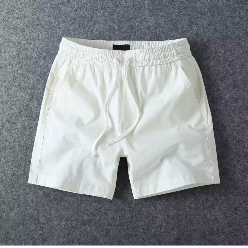 Pure Cotton Stylish Men's Pants Summer Trendy Japanese Elastic Cargo Casual Shorts Men Loose 4/3 Length Shorts