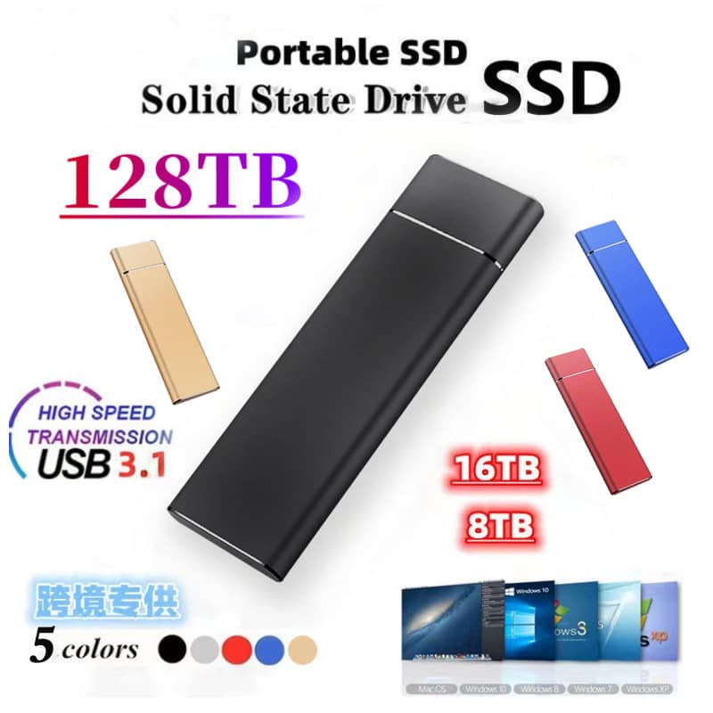 Cross-border product M.2 portable solid state drive external hard drive high-speed USB3.0 large capacity 1T 2T 4T 8T 16T