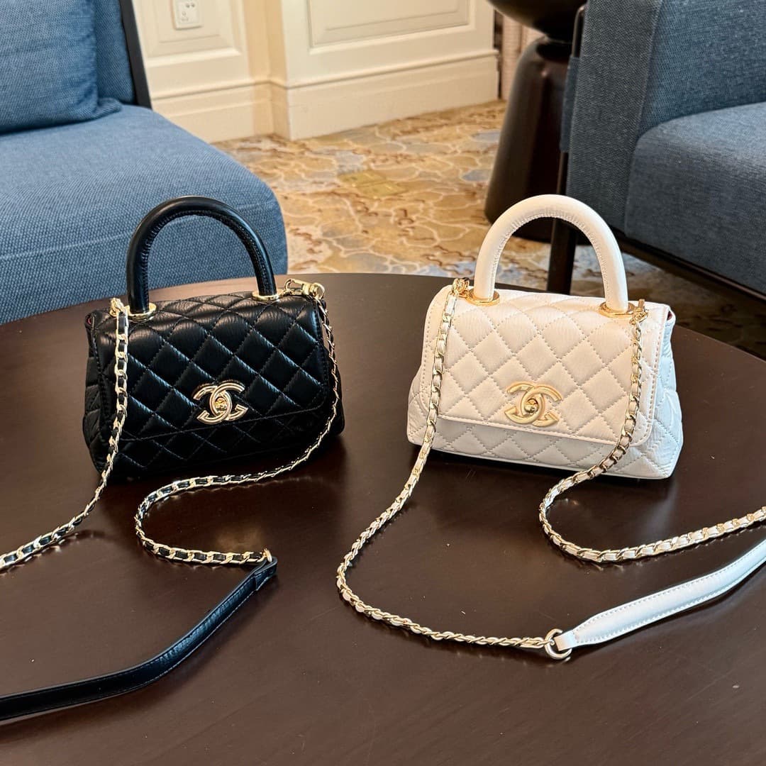 Genuine Leather Chanel-Style Quilted Chain Bag, Chic Handbag New Women's Bag, Fashionable Shoulder Bag, Versatile Crossbody Bag