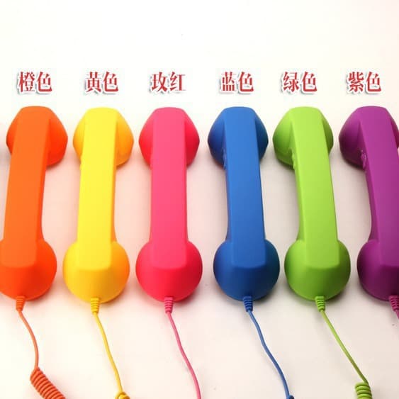 Retro Telephone Handset Earpiece Microphone Receiver Headset for Mobile Phone Universal Type