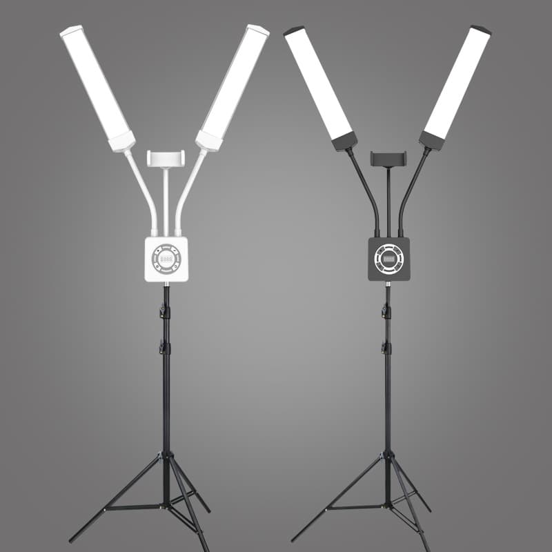 Dual Color Temperature Live Streaming Dual Arm Fill Light Beauty Salon Beauty Nail Microblading Eyelash Embroidery Four Arm Floor Lamp