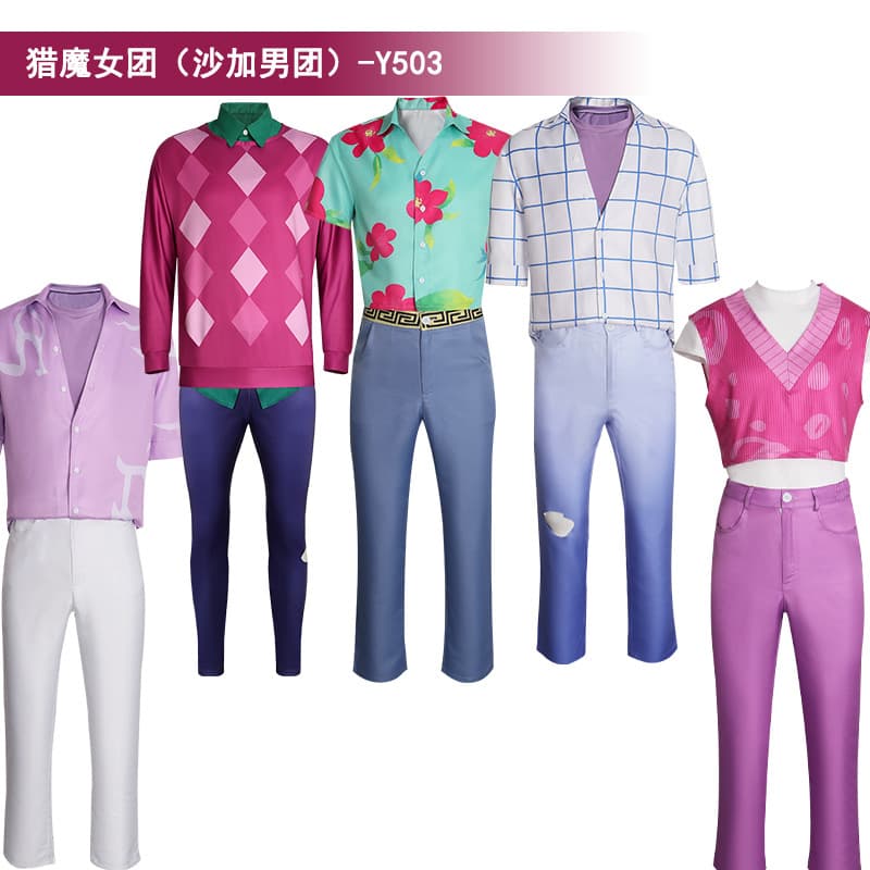 Kpop Demon Hunter Girl Group Cosplay Costume Saka Boy Daily Cosplay Outfit Male Group Anime Stage Performance Costume