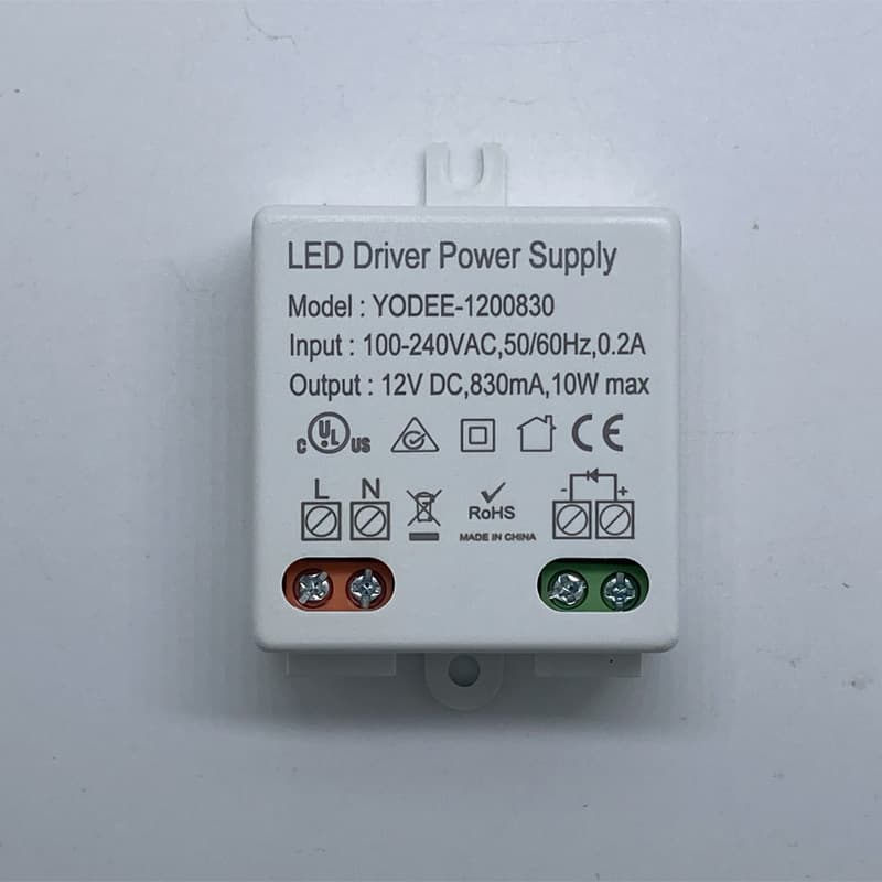 Constant Voltage LED Power Supply DC12V10W Driver AC to DC Output, Compact Size Full Power