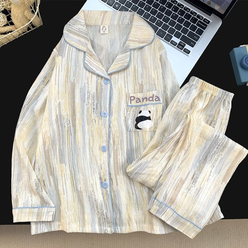 Children's Pajamas Boys 2026 New Spring Autumn Cloud Cotton Long Sleeve Cardigan Big Medium Boys Summer Homewear