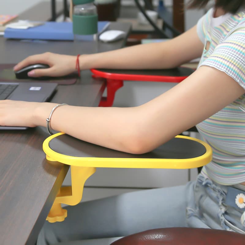Computer desktop hand rest tray, creative home and office desk plastic hand rest bracket with rotatable arm support