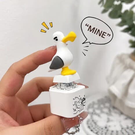 Cross-border Angry Bird Voice Button Light-up Electronic Pendant Keyboard Creative Stress Relief Sound Duck Toy
