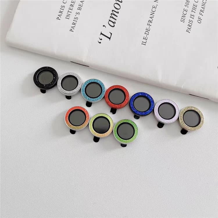Glitter Eagle Eye Lens Protector for iPhone 15, 16 Pro Max, Colorful Multi-Color High-Definition Camera Film