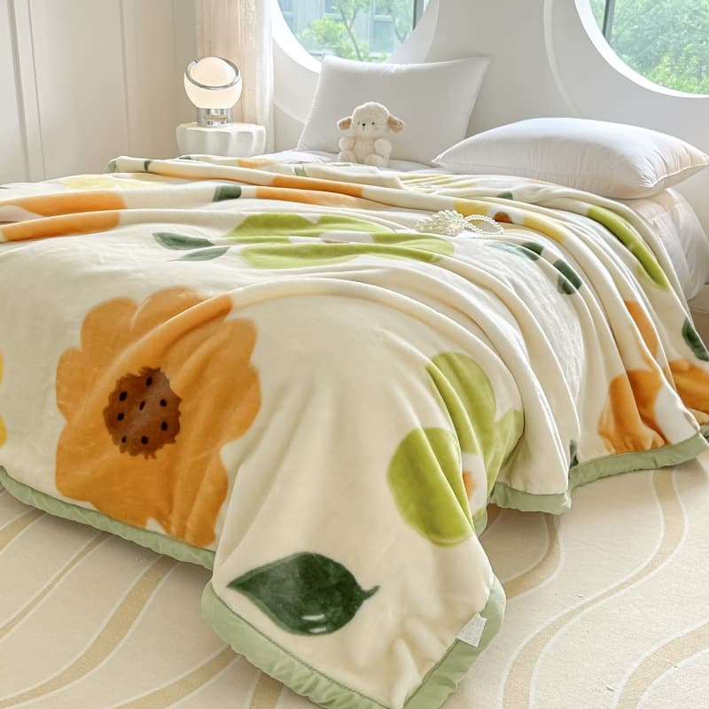 2025 Double-Layer Thickened Raschel Blanket Single/Double Bed E-commerce Cross-Border Gift Foreign Trade Manufacturer Direct