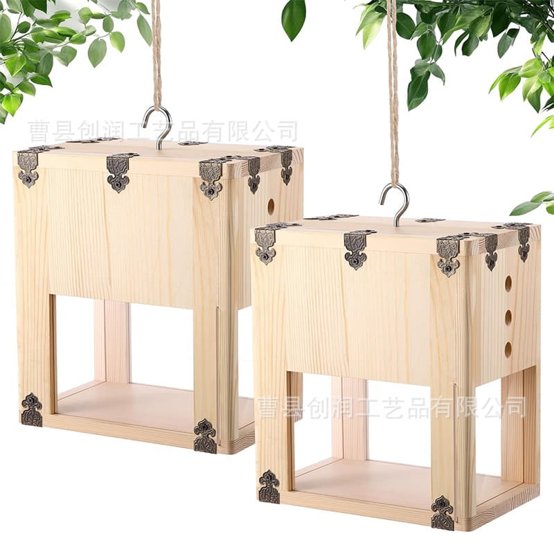 Cross-border wooden outdoor bee trap wooden wasp trap bee trap house bee nest bee house