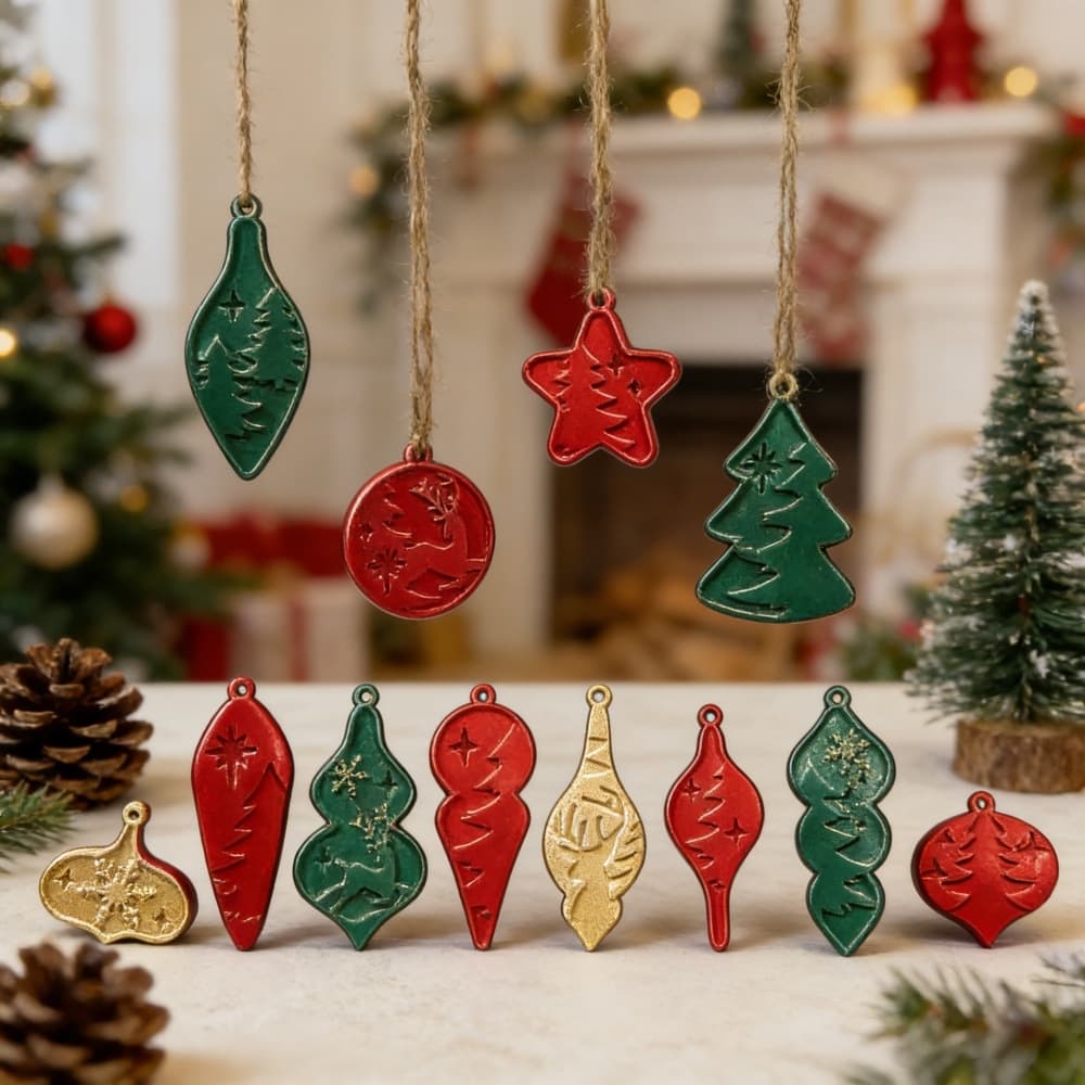 S2268 Christmas Ornaments Hanging Decorations Cement Plaster Mold DIY Silicone Mold