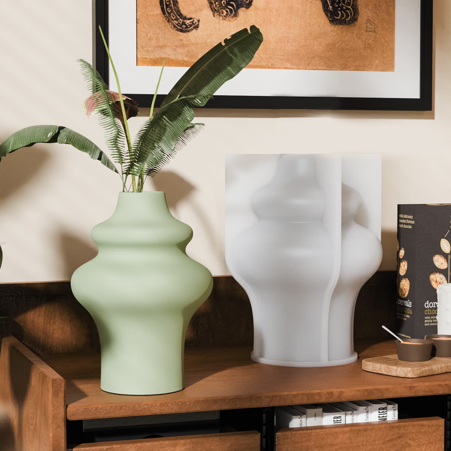 Caifu DIY Resin Mold Luxury Hydroponic Vase Silicone Mold Ins Style Abstract Art Decoration