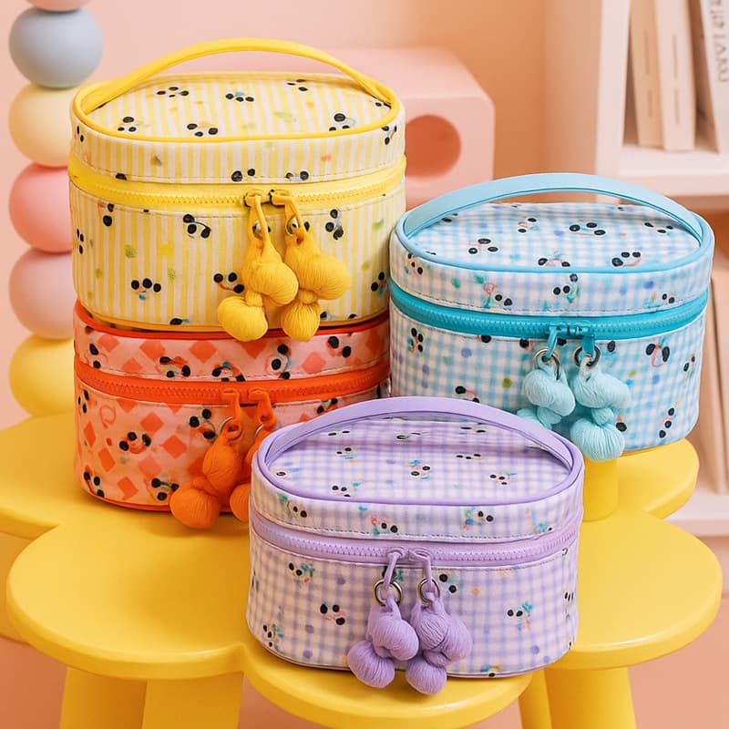 2025 New Cosmetic Bag Large Capacity Cartoon Girly Korean Portable Makeup Case Handheld Skincare Storage Bag