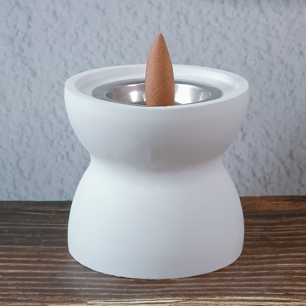 S1678+S1679 Geometric Incense Burner Desktop Decor Cement Plaster Mold DIY Silicone Mold