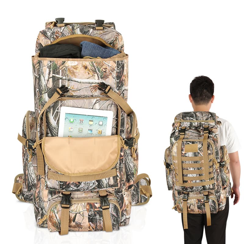 European and American customized large-capacity camouflage print mountaineering bag multifunctional travel rock climbing sports backpack