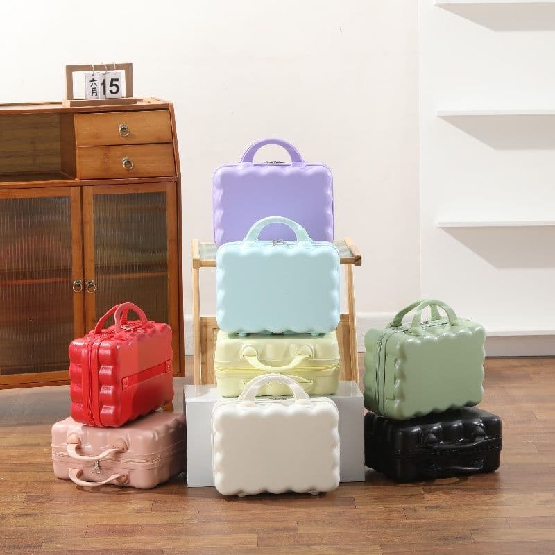 14-inch Makeup Case New Small Portable Cute Handbag Lightweight Cosmetic Bag Mini Luggage Organizer