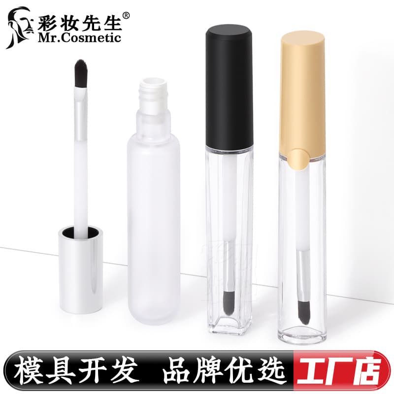 Transparent Round Eyebrow Cream Tube Packaging 10ml Lip Gloss Tube Empty Tube Packaging Lip Gloss Empty Tube Mascara Tube Packaging